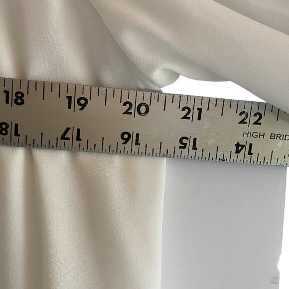 Lulu's Short Dress Large Slit Sleeves V-Neck Lined Creamy White Minimalist - Picture 7 of 13